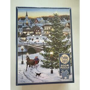 NEW Cobble Hill Village Tree 500 Piece Jigsaw Puzzle Factory Sealed